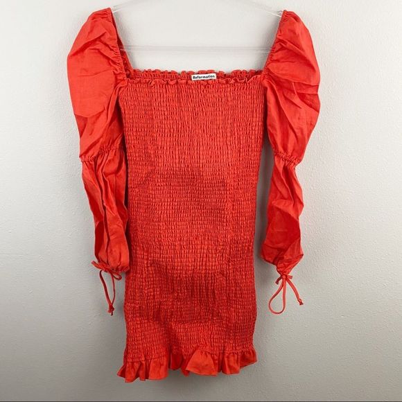 Reformation • Hilary Smocked Dress - Picture 2 of 7